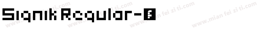 Signik Regular字体转换